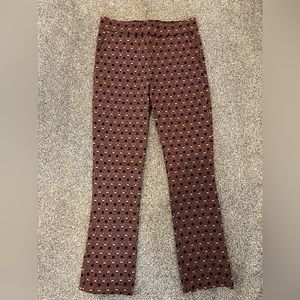 NWOT Jules & Leopold Pink, Tan, Black Patterned Capris | Size XS